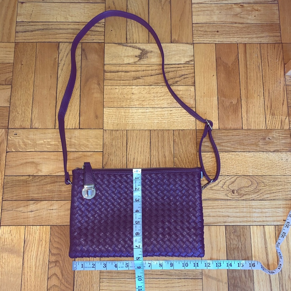 NWOT leather woven convertible bag/clutch - Picture 8 of 16